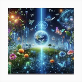 Psychedelic Garden 1 Canvas Print