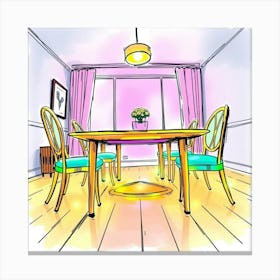 Dining Room 1 Canvas Print