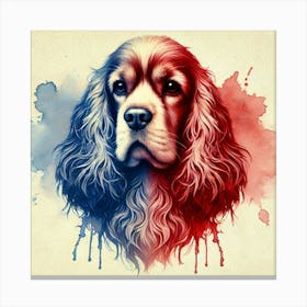 Watercolor English Cocker Spaniel 3 Canvas Print