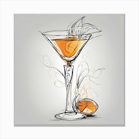 Martini Cocktail Canvas Print