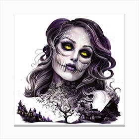 Skeleton Girl 2 Canvas Print