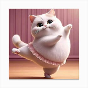 Cute Cat Dancing Canvas Print
