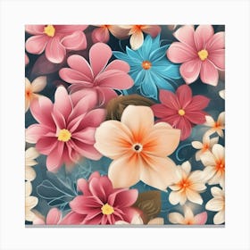 Seamless Floral Pattern Canvas Print