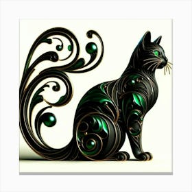 Emerald Cat Canvas Print