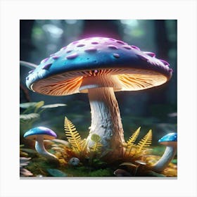 Mushroom In The Forest 1 Canvas Print