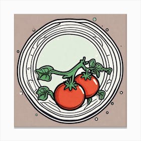 Tomatoes In A Bowl Canvas Print