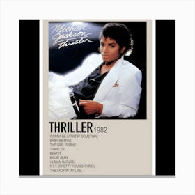 Thriller - Michael Jackson, 1982 Canvas Print