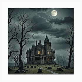 Haunted House of Graves Canvas Print