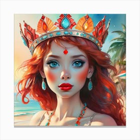 Girl In A Crown Canvas Print