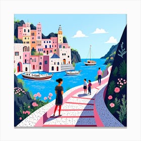 Italy By The Sea Canvas Print