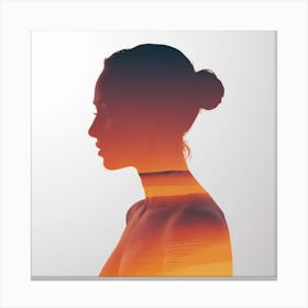 Silhouette Of A Woman 16 Canvas Print