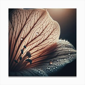 Flower With Water Droplets Canvas Print