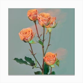 Orange Roses 1 Canvas Print