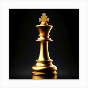 Golden Chess Piece Canvas Print