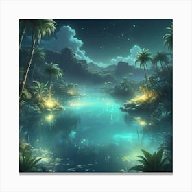 Night In The Jungle 5 Canvas Print