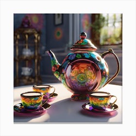 Tea in the Drawing Room Canvas Print