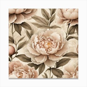 Peony Wallpaper Canvas Print