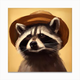 Farmer Raccoon 3 Canvas Print