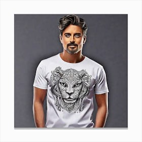 Lion T-Shirt Canvas Print