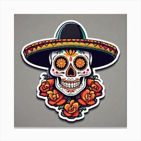 Day Of The Dead Skull 41 Canvas Print