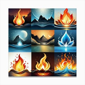 Fire And Water Canvas Print