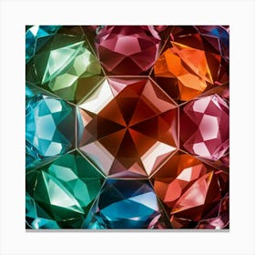 Colorful Diamonds 1 Canvas Print