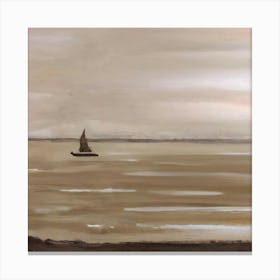 Sailboat On The Beach Canvas Print