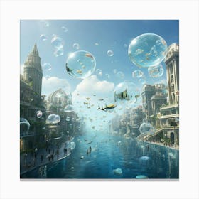 Futuristic City 10 Canvas Print