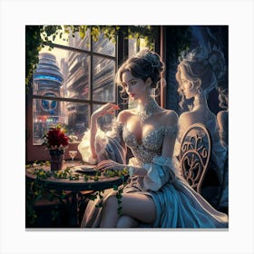 Girl In A Dress Canvas Print