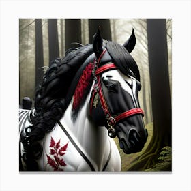 Horse In The Woods Canvas Print