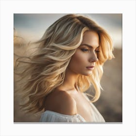 Blond Hair Canvas Print