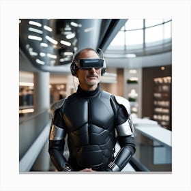 Futuristic Man In Vr Glasses 1 Canvas Print