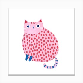 Pink Cat Canvas Print