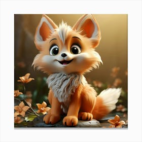 Cute Fox 8 Canvas Print