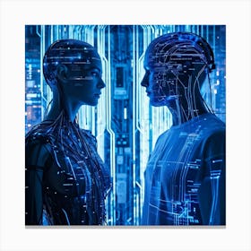 An Avant Garde Representation Of An Advanced Cyber Intelligence System Entwined With Concepts Of Me (2) Canvas Print