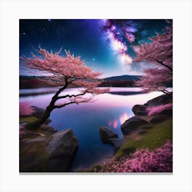 Pink Cherry Blossoms 6 Canvas Print