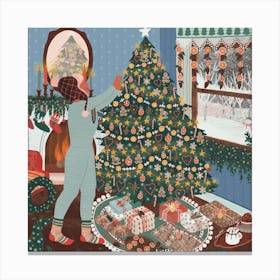 Christmas Tree Square Canvas Print