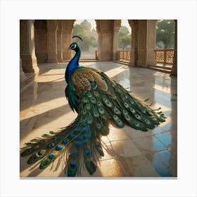 Peacock Spoiled Canvas Print