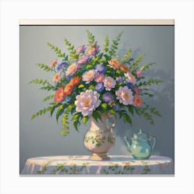 Flowers In A Vase Canvas Print