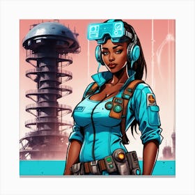 Futuristic Woman 1 Canvas Print