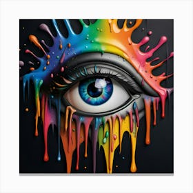 Eye Painting dripping Canvas Print