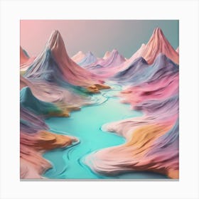 Abstract Mountain Landscape 3 Canvas Print