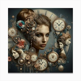 Clockwork Girl Canvas Print