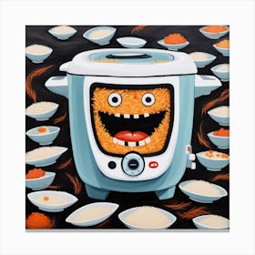 Monster Rice Cooker Canvas Print