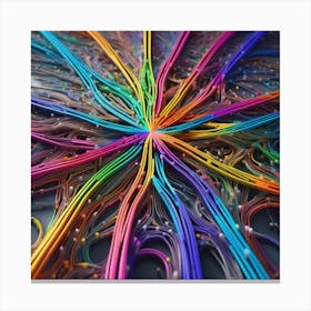 Colorful Wires Canvas Print
