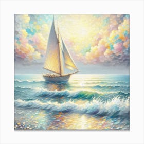 Lonely sailboat 1 Canvas Print