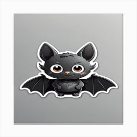 Bat Sticker Canvas Print