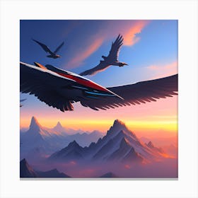 Eagle In Flight Canvas Print