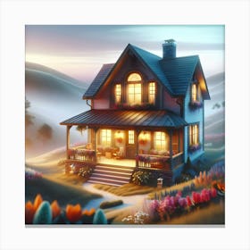 House On A Hill 1 Canvas Print