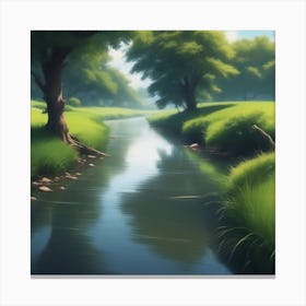 River In The Forest 41 Canvas Print